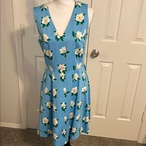 Draper James Sky Blue Floral Midi Dress
